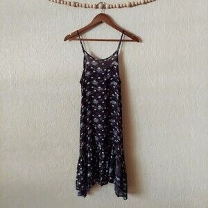 bryn Walker lightweight brown patterned midi dress wool blend Sz XS